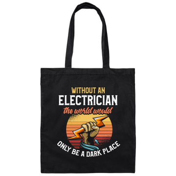 Retro Electrician Electricity Engineer Electricity Job Canvas Tote Bag