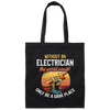 Retro Electrician Electricity Engineer Electricity Job Canvas Tote Bag