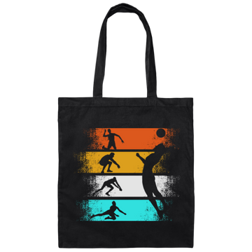 Retro Volleyball, Player Volleyball, Vintage The Ball, Volleyball Player Lover Canvas Tote Bag