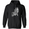 LA Sign, Hand Sign, Los Angeles Hand Sign, Love American, Black And White Pullover Hoodie