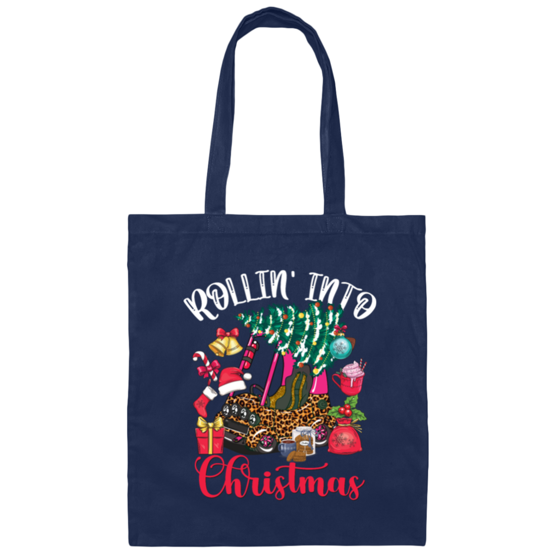 Rollin Into Christmas Little Tikes, Love Xmas Season, Christmas Gift Canvas Tote Bag