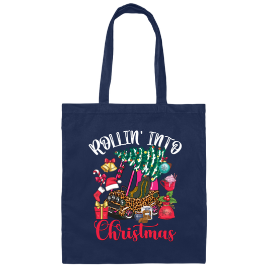 Rollin Into Christmas Little Tikes, Love Xmas Season, Christmas Gift Canvas Tote Bag