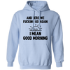 And Here We Fucking Go Again, I Mean Good Morning, Sarcastic Saying Pullover Hoodie