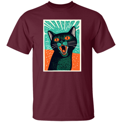 Meowing Love Gift, Cat In Retro Style, Lovely Cat, Funny Cat Poster Unisex T-Shirt