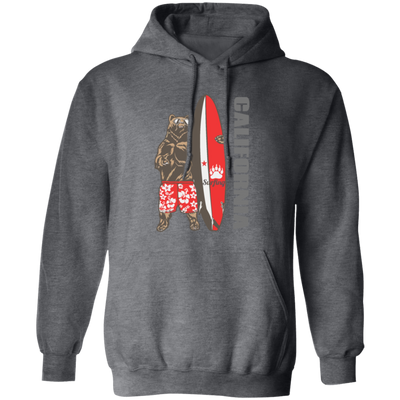 California Bear, Surfboard California, Love California, Surfboard Pullover Hoodie