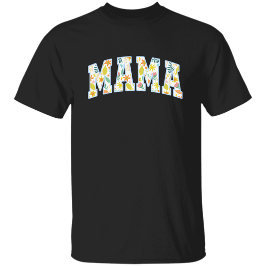 Mama Gift, Floral Mama, Mama Varsity, Mama Design, Mother's Day-blue Unisex T-Shirt