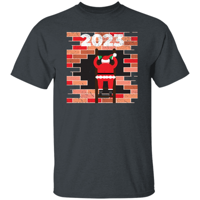 2023 Christmas, Build The Wall, Santa Building Wall, Merry Christmas, Trendy Christmas Unisex T-Shirt