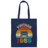 Vintage 1959 Jeeps 60th Birthday Retro Sunset Canvas Tote Bag