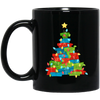 Christmas Tree Made From Gift Box, Xmas Light Line, Merry Christmas, Trendy Christmas Black Mug