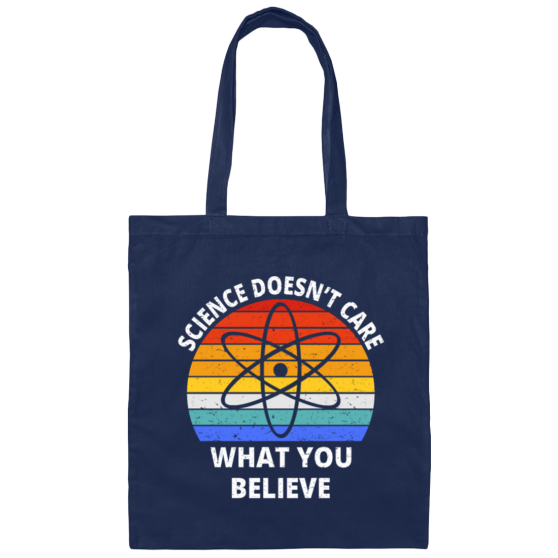 Science Doesn't Care What You Believe Retro Canvas Tote Bag