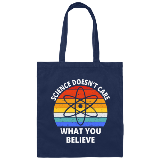 Science Doesn't Care What You Believe Retro Canvas Tote Bag