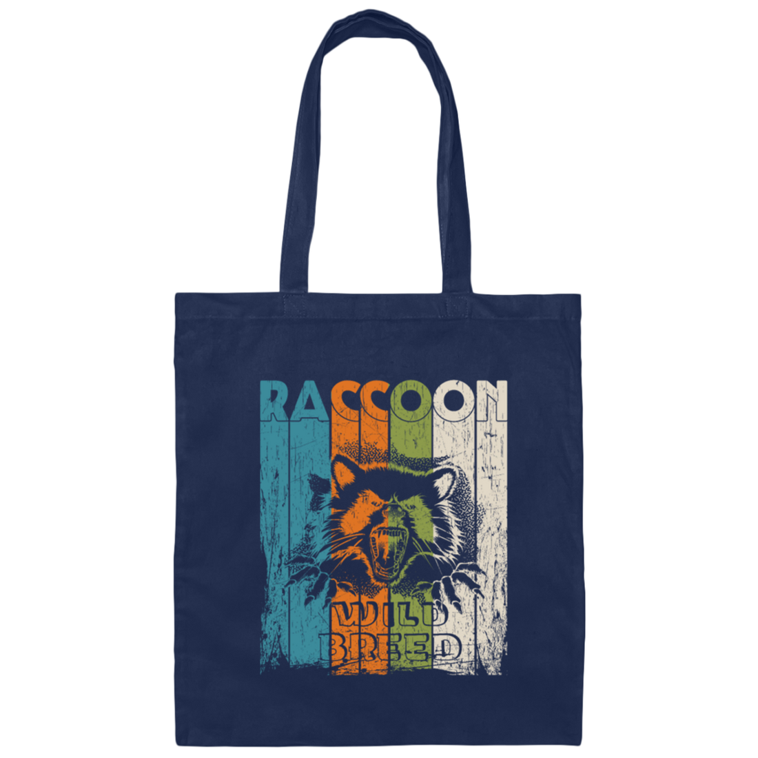Retro Raccoon Wild Breed Trash Panda Wild Cats Men Wears Canvas Tote Bag