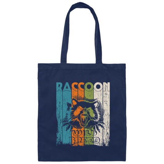 Retro Raccoon Wild Breed Trash Panda Wild Cats Men Wears Canvas Tote Bag