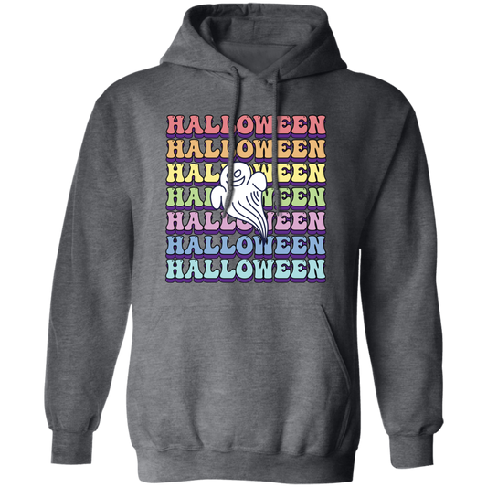 Halloween Party, Ghost Halloween, Groovy Halloween Pullover Hoodie