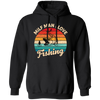 Milf Man I Love Fishing, Retro Fishing, Fishing Silhouette Pullover Hoodie