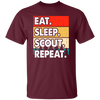 Eat Sleep Scout Repeat, Retro Scout, Scout Camping Unisex T-Shirt