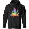 Crayon Xmas Tree, Xmas Tree Made From Crayon, Xmas Lights, Merry Christmas, Trendy Christmas Pullover Hoodie