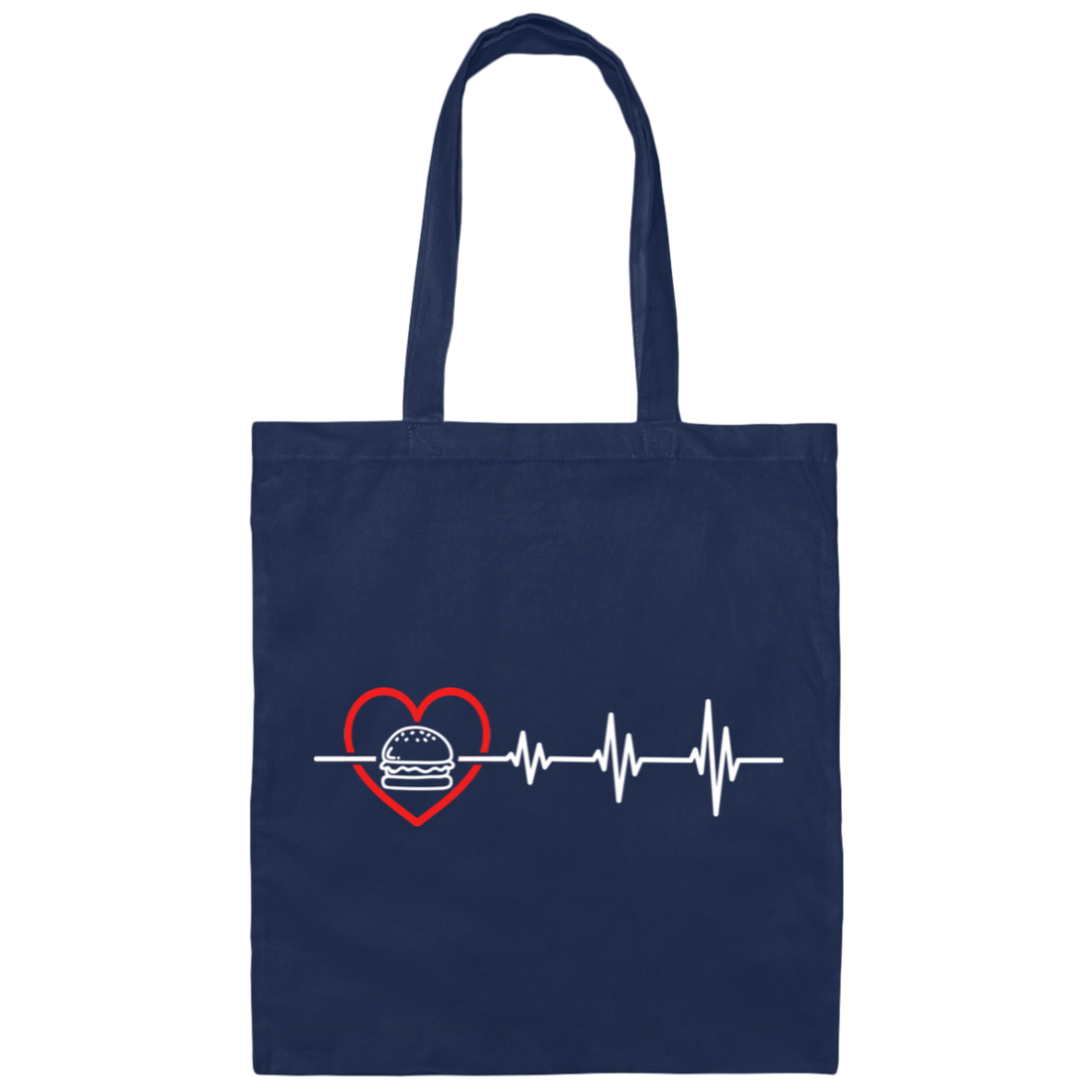Hamburger Lover, Best Food Is Burger, Burger Heartbeat, Love Burger, Burger And Heartbeat Canvas Tote Bag