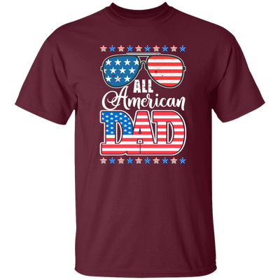 Father's Day, All American Dad, American Sunglasses Unisex T-Shirt