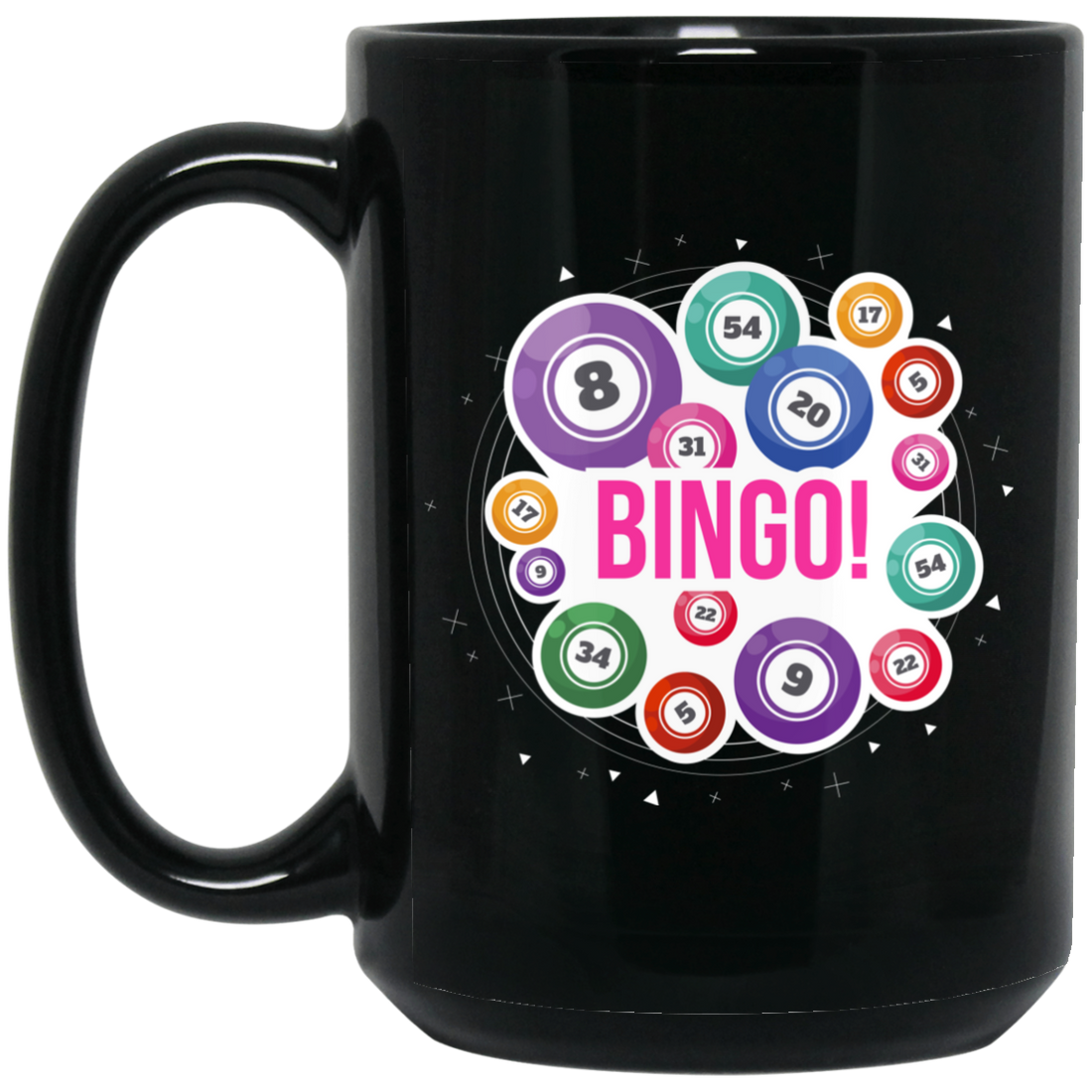 Go Bingo, Love Bingo, Best To Yell, Love To Holler In Bingo Black Mug