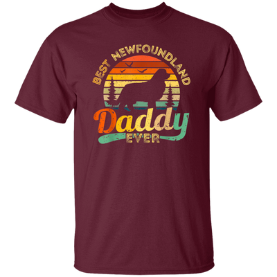 Newfoundland, Dad Love Gift, Best Daddy Dog Ever, Retro Love Dog Gift Unisex T-Shirt