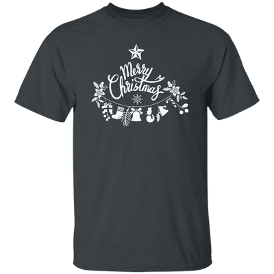 Merry Christmas Silhouette, Christmas Bell, Christmas Flower, Merry Christmas, Trendy Christmas Unisex T-Shirt