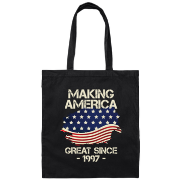 American Flag, Making America Great Since 1997 Gift Canvas Tote Bag