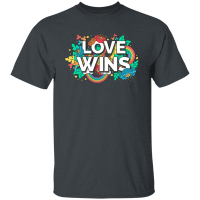 Love Wins, Rainbow Love, Flower Love, Colorful Love Unisex T-Shirt