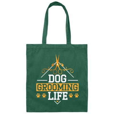 Love Dog Vintage Style, Dog Grooming Life, Retro Dog Lover Canvas Tote Bag