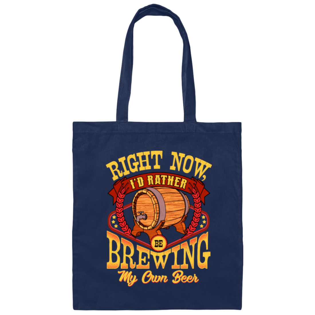 Love Beer Gift, Right Now I Would Rather Be Brewing My Own Beer Canvas Tote Bag