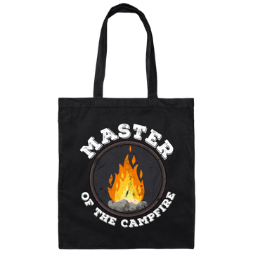 Master Of The Campfire, Camping Lover, Love Campfire, Retro Style Canvas Tote Bag