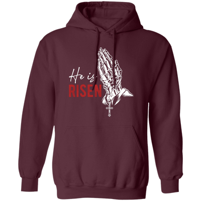 This premium pullover hoodie is perfect for the Jesus lover in your life. Crafted from the highest quality materials, the design features a detailed graphic of the words "He is risen, He is my risen" -- a reminder of God's power and grace. Stay warm and cozy while showing off your faith in style.