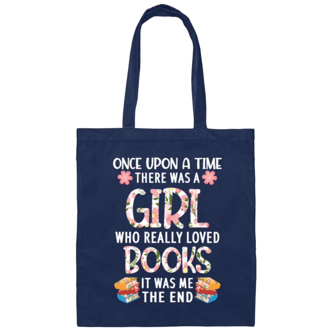 Book Reading Girl Librarian Woman Reader, Bookworm Gift Canvas Tote Bag