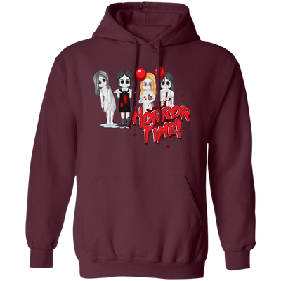 Horror Time, Horror Nigth, Happy Halloween, Cute Ghost Pullover Hoodie