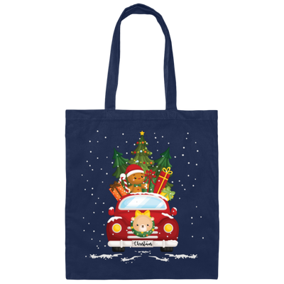 Christmas Car, Car Bring Gift Boxes, Christmas Gift Boxes, Merry Christmas, Trendy Chrismas Canvas Tote Bag