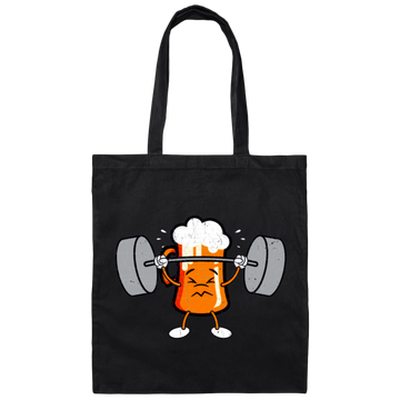 Beer Workout, Funny Beer Lover, Beer Love Gift, Beer Do Exercise Canvas Tote Bag