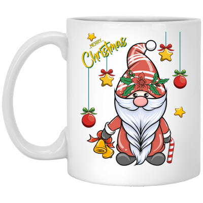 Gnome Christmas, Cute Gnome, Cute Xmas, Xmas Bauble, Merry Christmas, Trendy Christmas White Mug