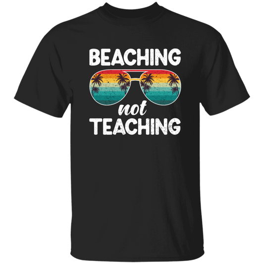 Summer Sunglasses Gift, Vintage Sunset Beaching Not Teaching Summer Unisex T-Shirt