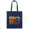 1957 Birthday Gift, 1957 Retro, Love Mountain 1957, Vintage 1957 Canvas Tote Bag