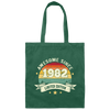 Awesome Since 1982, Retro 1982 Birthday Gift Canvas Tote Bag