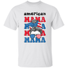 American Mama, Mother's Day, American Messy Bun Unisex T-Shirt