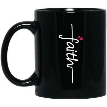 Faith, Love Jesus, Love My Faith, Christian Lover-white Black Mug