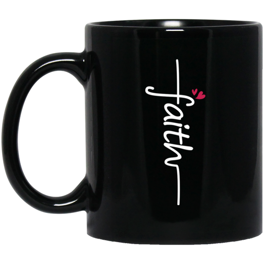 Faith, Love Jesus, Love My Faith, Christian Lover-white Black Mug