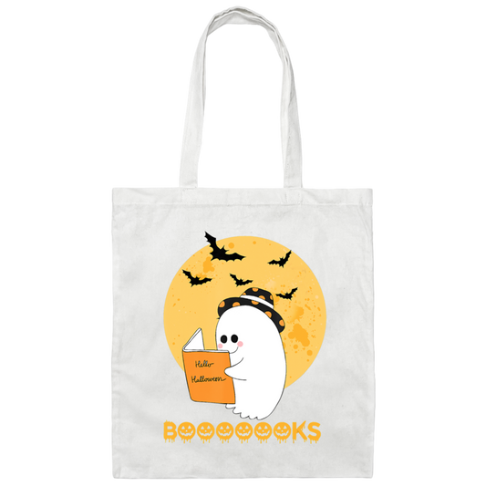 Cute Boo Booooooks boo read books halloween Canvas Tote Bag
