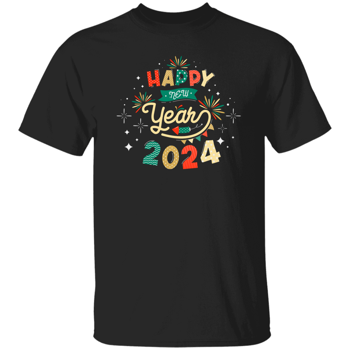 Happy New Year, 2024 New Year, New Year Fireworks Unisex T-Shirt