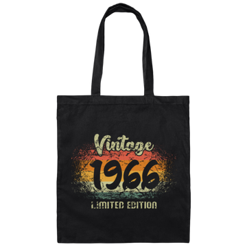 Vintage 1966 Limited Edition Birthday, 1966 Original Birthday Gift Canvas Tote Bag