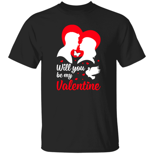 Will You Be My Valentine, Couple Is In Love, Kissing Couple, Valentine's Day, Trendy Valentine Unisex T-Shirt