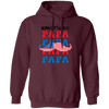 American Papa, Papa, Father's Day, Beard American Dad Pullover Hoodie