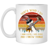 Cute Rabit, That's What I Do, I Drink Coffee, I Hate People, I Know Things White Mug