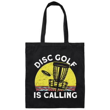 Love This Golf, Disc Golf Is Calling, Retro Golf Player Gift Canvas Tote Bag